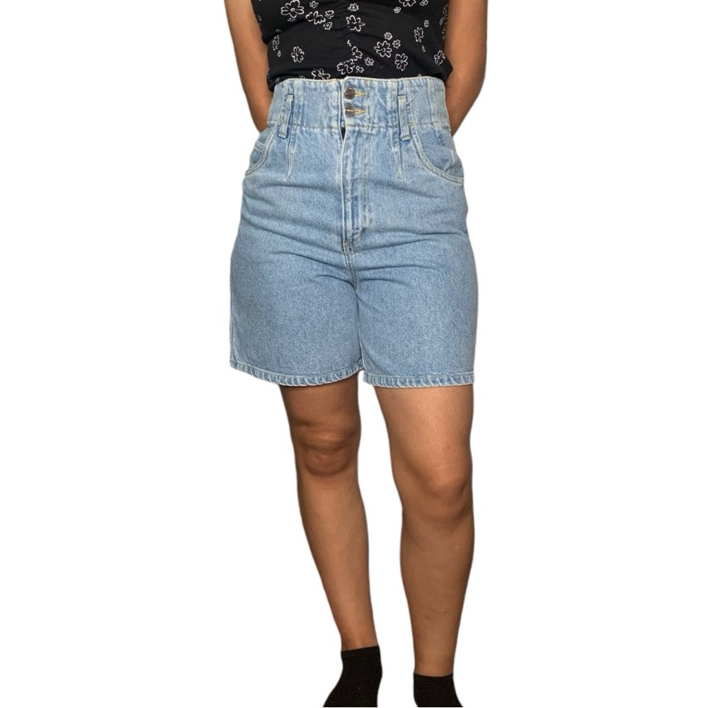 Vintage Denim Shorts Super High Waisted Palmetto’s | Light Blue
